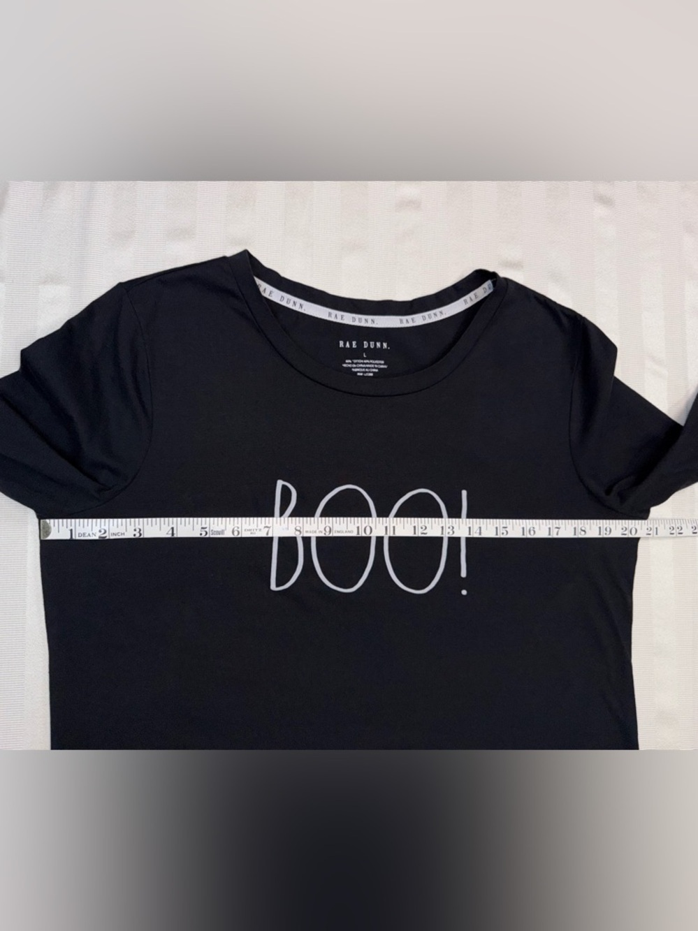 Rae Dunn BOO! Graphic Halloween Long Sleeve Shirt Size Large Spooky - Picture 5 of 10